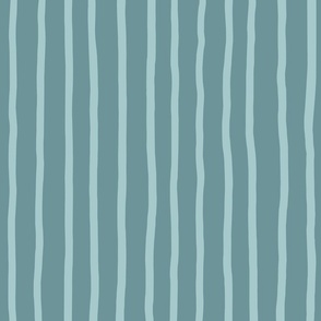 L - Duck Egg Blue Soft Pinstripe - Breathe Deep Contemporary Sketchy Stripe Wallpaper