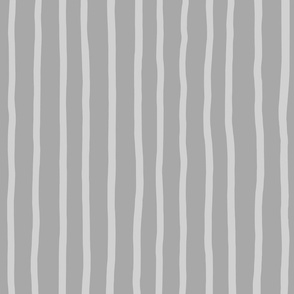 L - Slate Gray Soft Pinstripe - Warm Pewter Grey Contemporary Sketchy Stripe Wallpaper