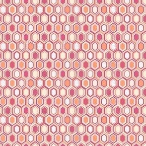 Retro Hexagons (1.5") - cream, orange, pink, yellow (ST2023RH) 