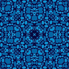 Retro fashionable ornament in blue shades decor