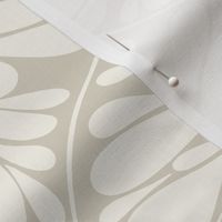 Modern Moroccan Abstract Flourish Ogee- neutral cream large scale