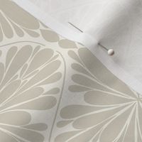 Modern Moroccan Abstract Flourish Ogee- neutral taupe  medium scale 