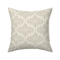 Modern Moroccan Abstract Flourish Ogee- neutral taupe  medium scale 