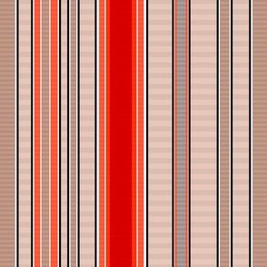 vertical striped textured pattern in orange and beige tones