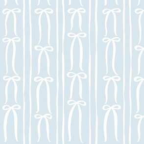 Bow Stripe - Light Blue