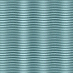 Bluish Teal Gray Geometric Leaves - Small Scale