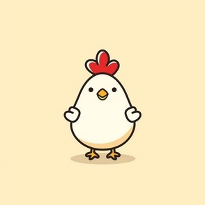 Jumbo Cheery Chick - Minimalist Farmyard Friend