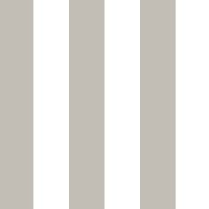 1” Vertical Stripes, Moonstruck Grey and White