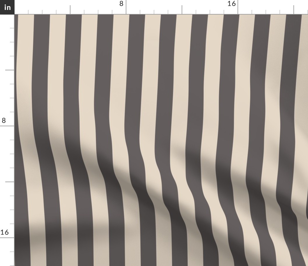 1” Vertical Stripe, Brown and Tan