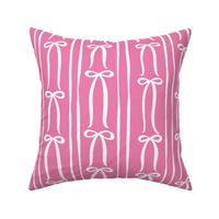 Bow Stripe - Flamingo Pink