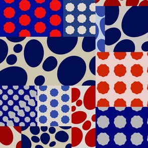 patriotic patchwork dots