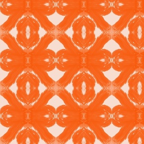 Hand Painted Abstract X's- Orange