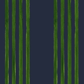 Painted Green and Navy Blue Stripe_ Bloom Wild Design