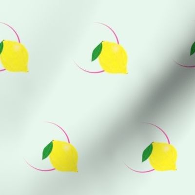 Lemon Design with Pink Crescent