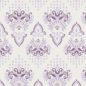 Diamond Ikat Damask | Rhapsody Lilac - ‘2024 SW Reds & Purples Anthology’ Palette Coordinate