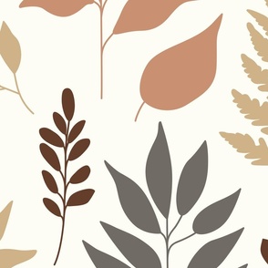 Harvest Hues: Scattered Elegance of Autumn Leaves, Jumbo