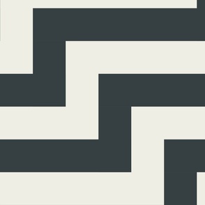 Geometric Zigzag Stripe in Gray (Large)