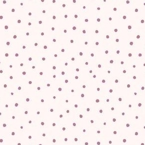 Doodle Polka Dots in Muted Plum and Cream