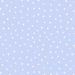 Doodle Polka Dots in Periwinkle Blue and Cream