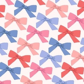 Sweet Multicolor Bows in Blue, Red and Pink (Small)