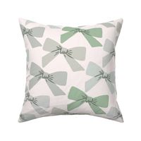 Sweet Multicolor Bows in Muted Greens (Jumbo)