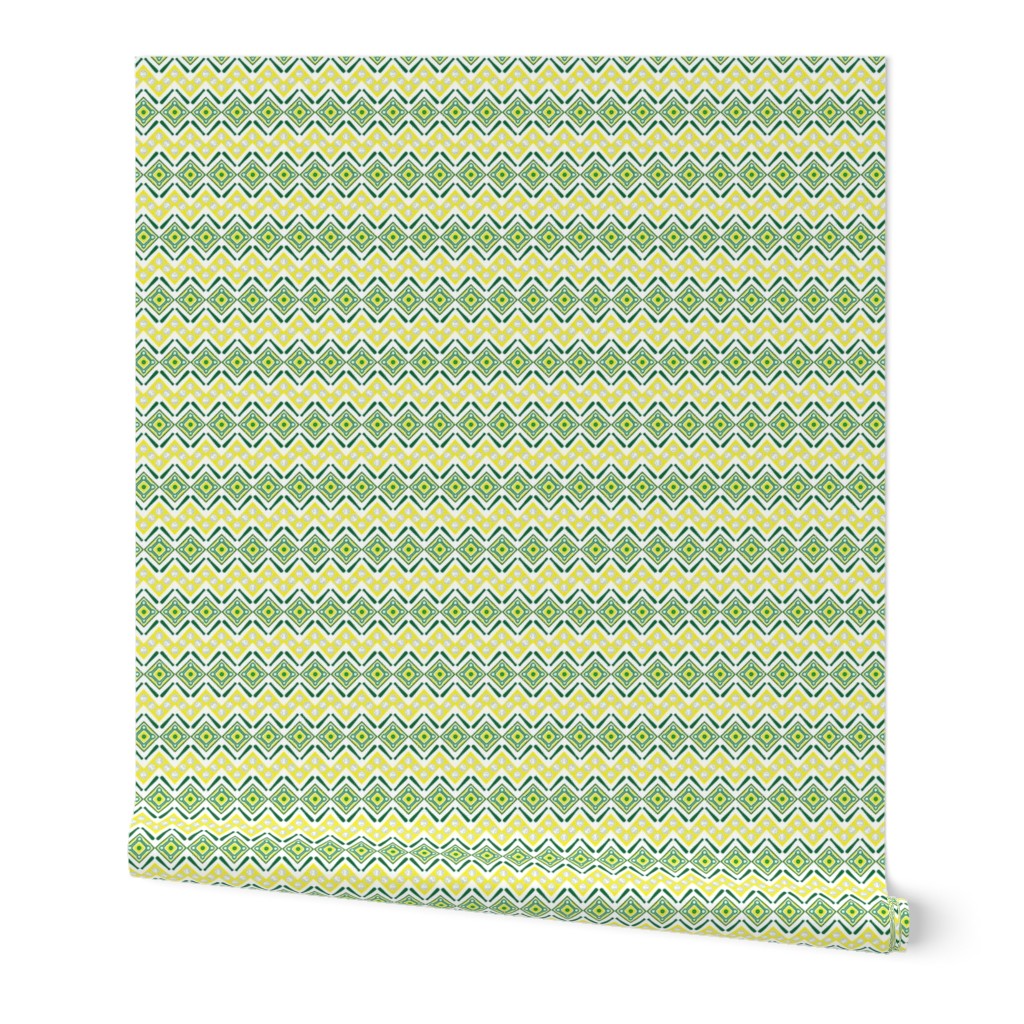  Emblematic Baseball Chevron, MINI SCALE, 1200, v01—Yellow, Green, Chevron, Stripe, Team, Sport, Field, Diamond, Baseball, Bat, Sophisticated, Man Cave, Child, Children, Boy, Baby Boy, Nursery, Baby, Blanket, Kitchen, Table, Kids, Sheets, tiger, lion, slu