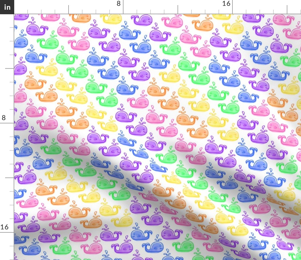 Preppy Baby Rainbow Whale Print Roller Childrenswear