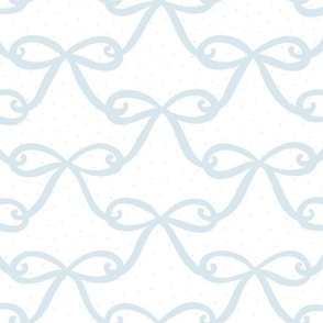 Scattered Bow - Light Blue with Dots