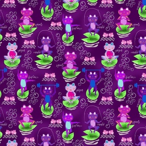 Fitness Frogs in Purple