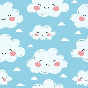 Happy Cartoon Clouds