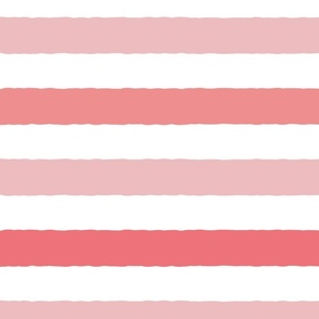 2 inch Peachy Pink Stripes Horizontal