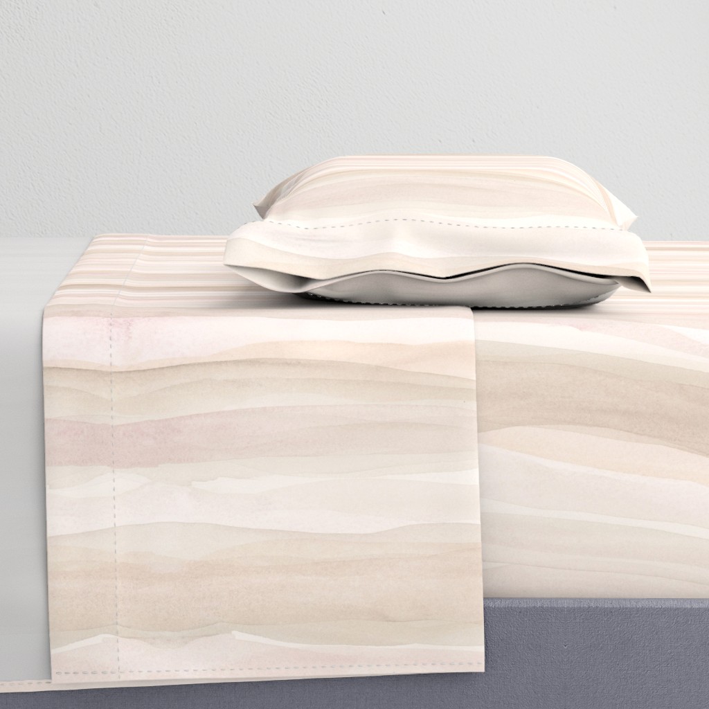 watercolor stripes in waves minimalism vertical - taupe