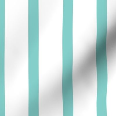 Turquoise Stripes - Coastal - Teal - Ocean - Sea - Seaside - Beach - Geometric - Minimalist - Classic - Traditional - Vertical Lines - Vertical Stripes