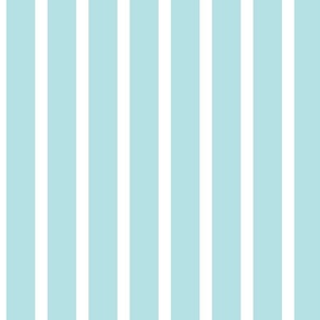 White Stripes on Teal - Coastal - Pale Turquoise - Pastel Colors - Ocean - Sea - Seaside - Beach - Geometric - Minimalist - Classic - Traditional - Vertical Lines - Vertical Stripes