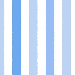 2  inch Light Blue Painted Stripes on White (Vertical)