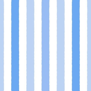 1 inch Light Blue Painted Stripes on White (Vertical)