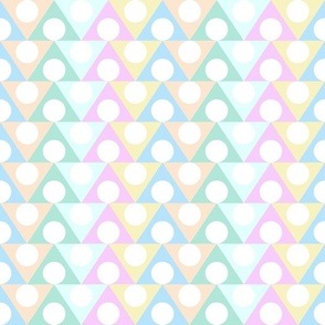 simple pastel triangles with circles grid lattice two inch large interlocking triangles kitchen wallpaper baby bedding gender neutral