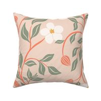 [JUMBO] Scarlet Pimpernel Spring English Florals and Buds - Blush Pink #P250062