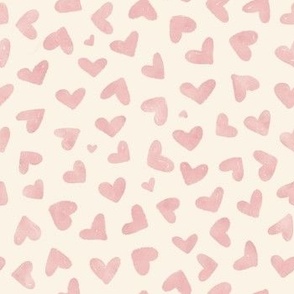 (S) Watercolor pink hearts
