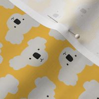 Koala Faces on Yellow