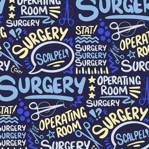 Surgery Scribbles Blue and Yellow