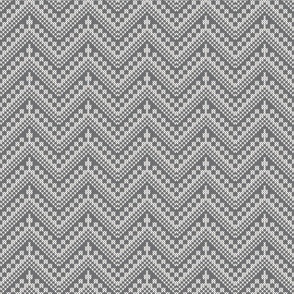 Knit   crochet zigzag knit in steel grey