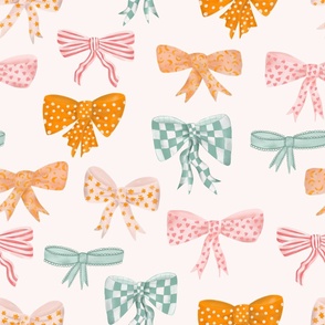 Large: Pretty Bows on cream