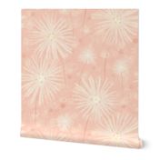 Dandelion Fluff | Textured Baby Dusty Pink | Abstract Whimsical Flowers & Bokeh