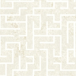 Maze Warm minimalism white limestone wallpaper