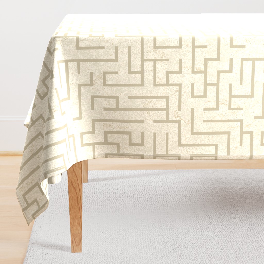 Maze Warm minimalism cream limestone wallpaper