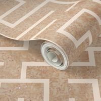 Maze warm minimalism peachy brown wallpaper