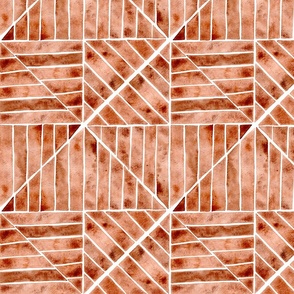 Geometric Boho Modern Mimimalist Tiles | Terracota