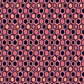 Retro Hexagons (1.5") - orange, pink, purple (ST2023RH) 