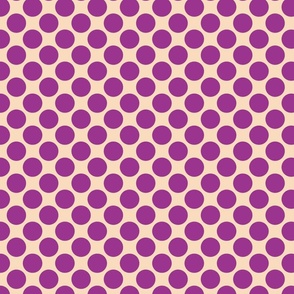 Polka dot (2") - purple, cream (ST2021PD)